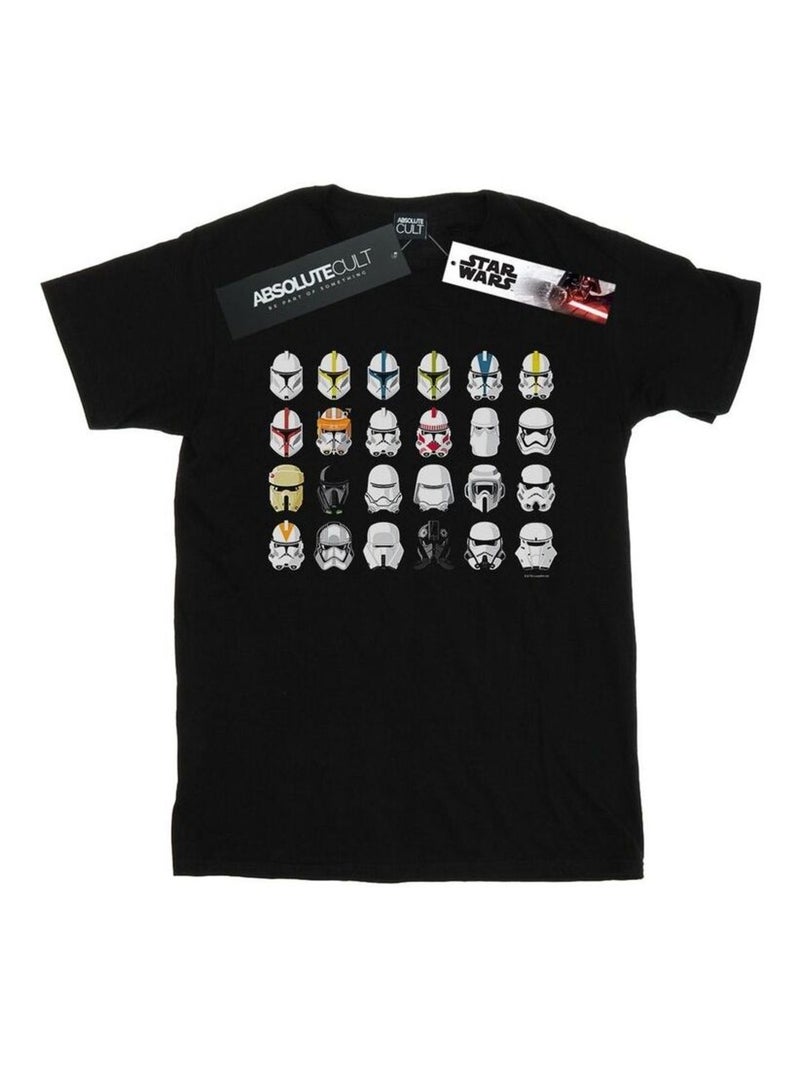 La Guerre des étoiles - T-shirt motif/style casque TROOPERS Noir - Kiabi
