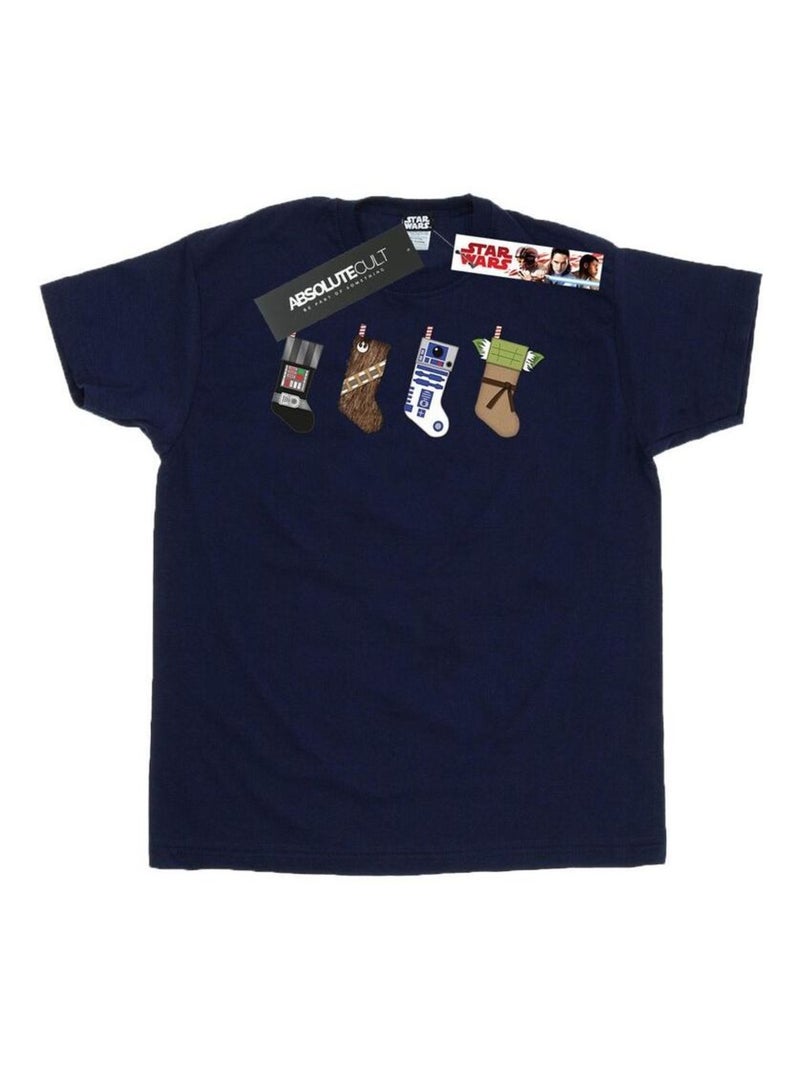 La Guerre des étoiles - T-shirt motif/style Chaussettes de Noël Bleu marine - Kiabi