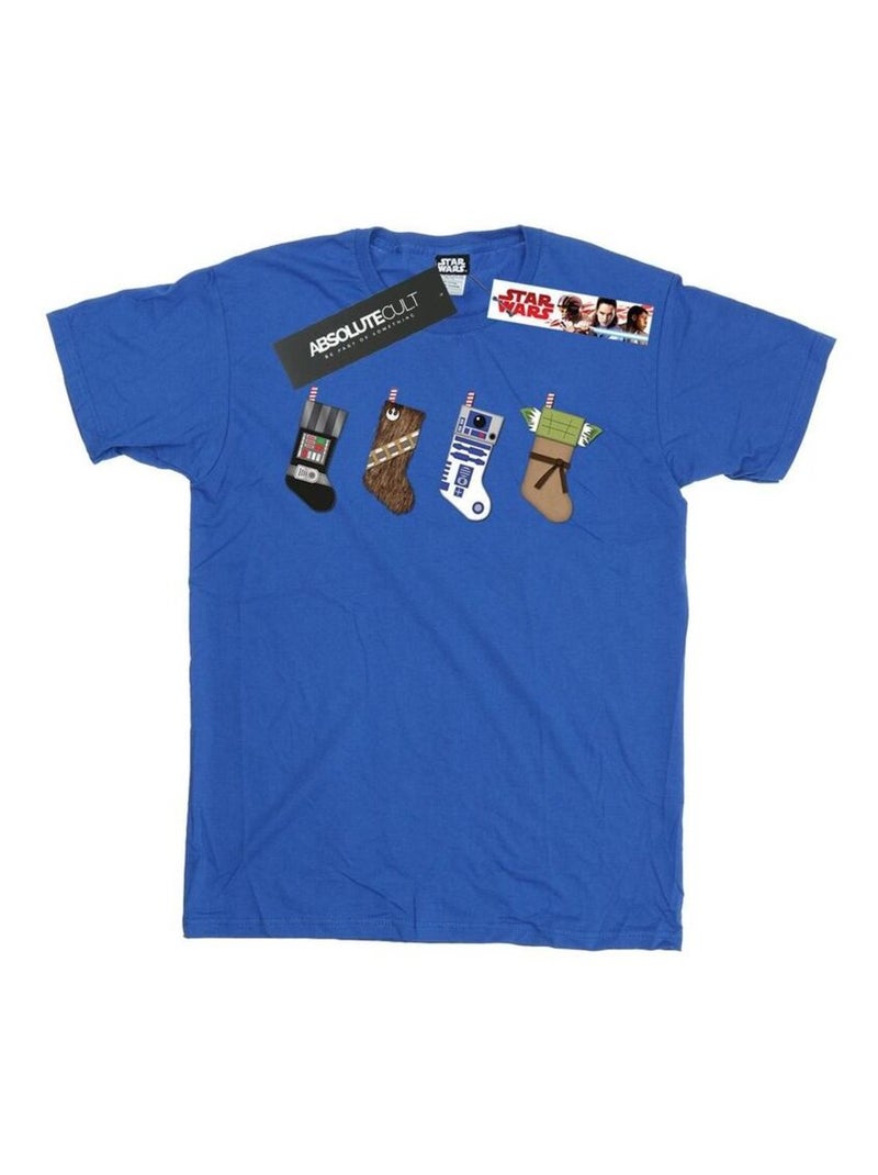 La Guerre des étoiles - T-shirt motif/style Chaussettes de Noël Bleu roi - Kiabi