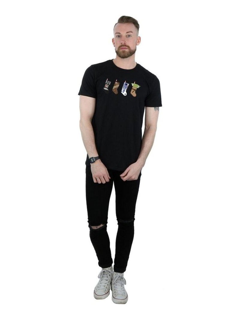 La Guerre des étoiles - T-shirt motif/style Chaussettes de Noël Noir - Kiabi