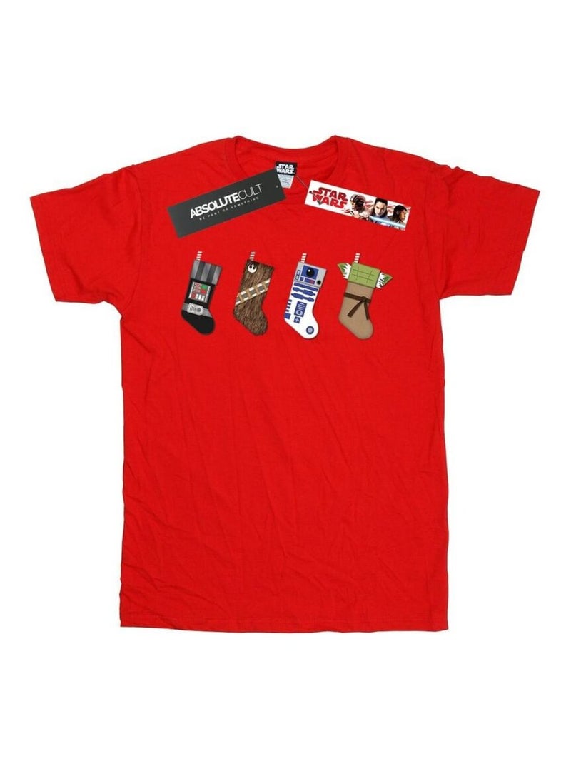 La Guerre des étoiles - T-shirt motif/style Chaussettes de Noël Rouge - Kiabi