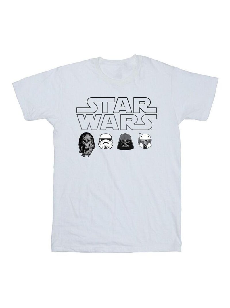 La Guerre des étoiles - T-shirt motif/style collage des personnages Blanc - Kiabi