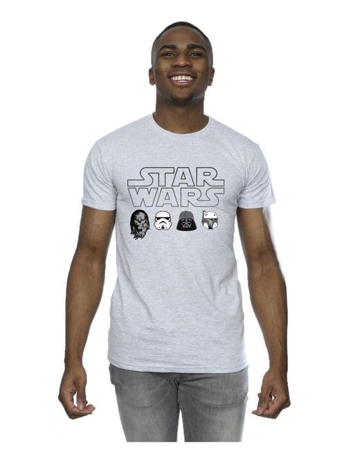 La Guerre des étoiles - T-shirt motif/style collage des personnages - Kiabi