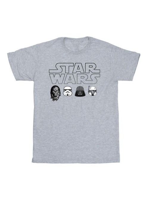 La Guerre des étoiles - T-shirt motif/style collage des personnages - Kiabi