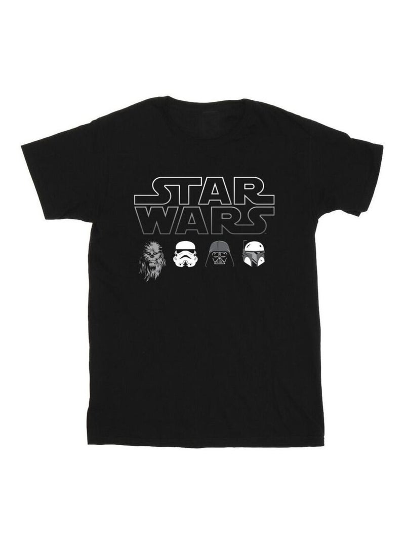 La Guerre des étoiles - T-shirt motif/style collage des personnages Noir - Kiabi