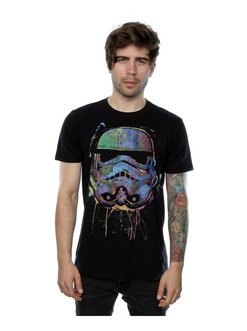 La Guerre des étoiles - T-shirt motif/style Éclaboussures de peinture Noir - Kiabi