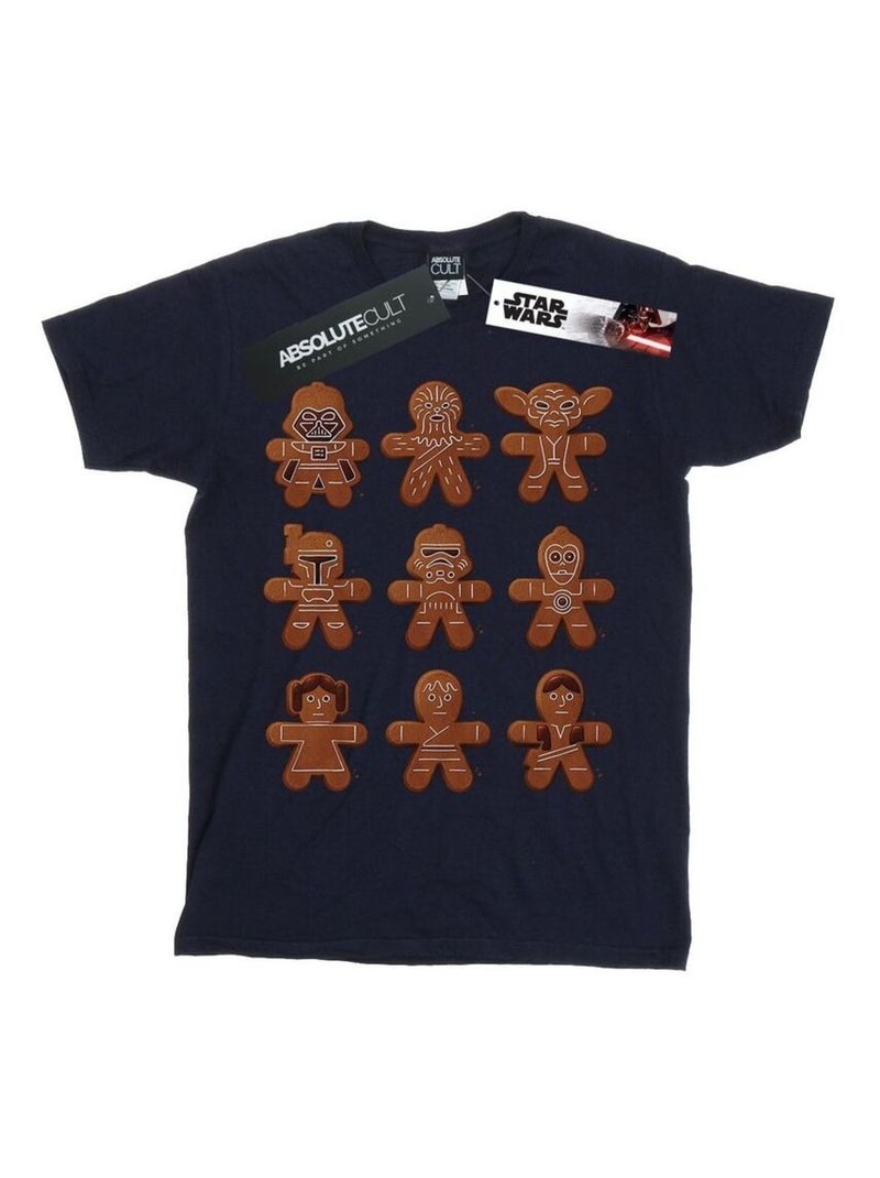 La Guerre des étoiles - T-shirt motif/style Pain d'épices Bleu marine - Kiabi