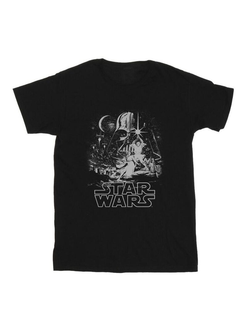 La Guerre des étoiles - T-shirt motif/style poster NEW HOPE Noir - Kiabi