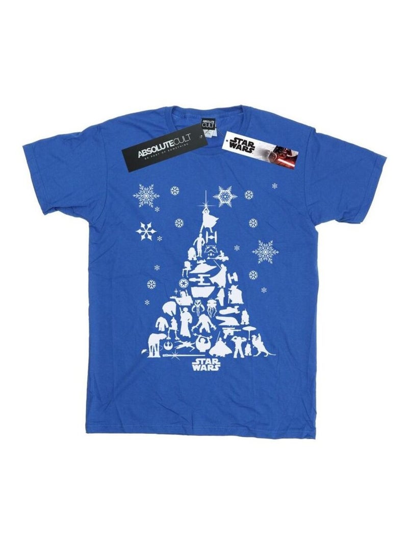 La Guerre des étoiles - T-shirt motif/style sapin de Noël Bleu roi - Kiabi