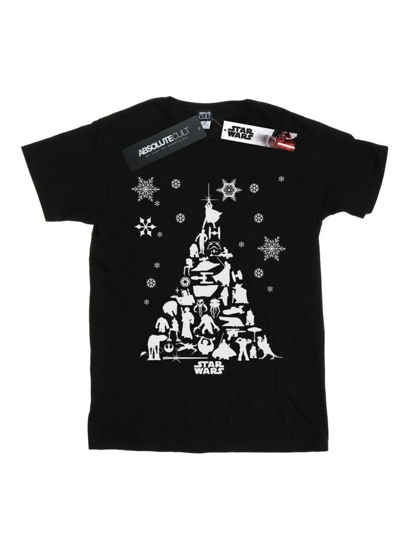 La Guerre des étoiles - T-shirt motif/style sapin de Noël Noir - Kiabi