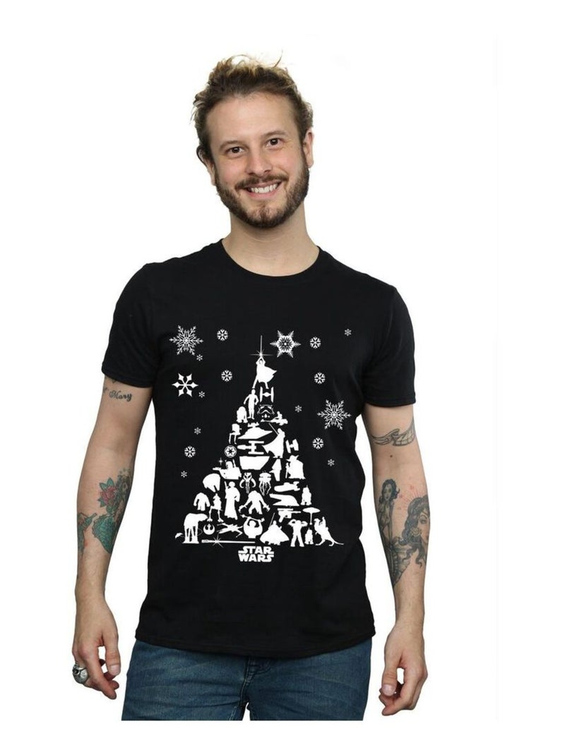 La Guerre des étoiles - T-shirt motif/style sapin de Noël Noir - Kiabi
