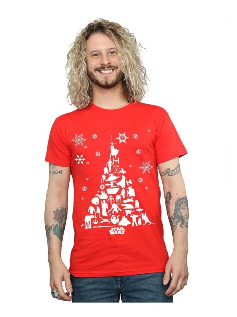 La Guerre des étoiles - T-shirt motif/style sapin de Noël Rouge - Kiabi