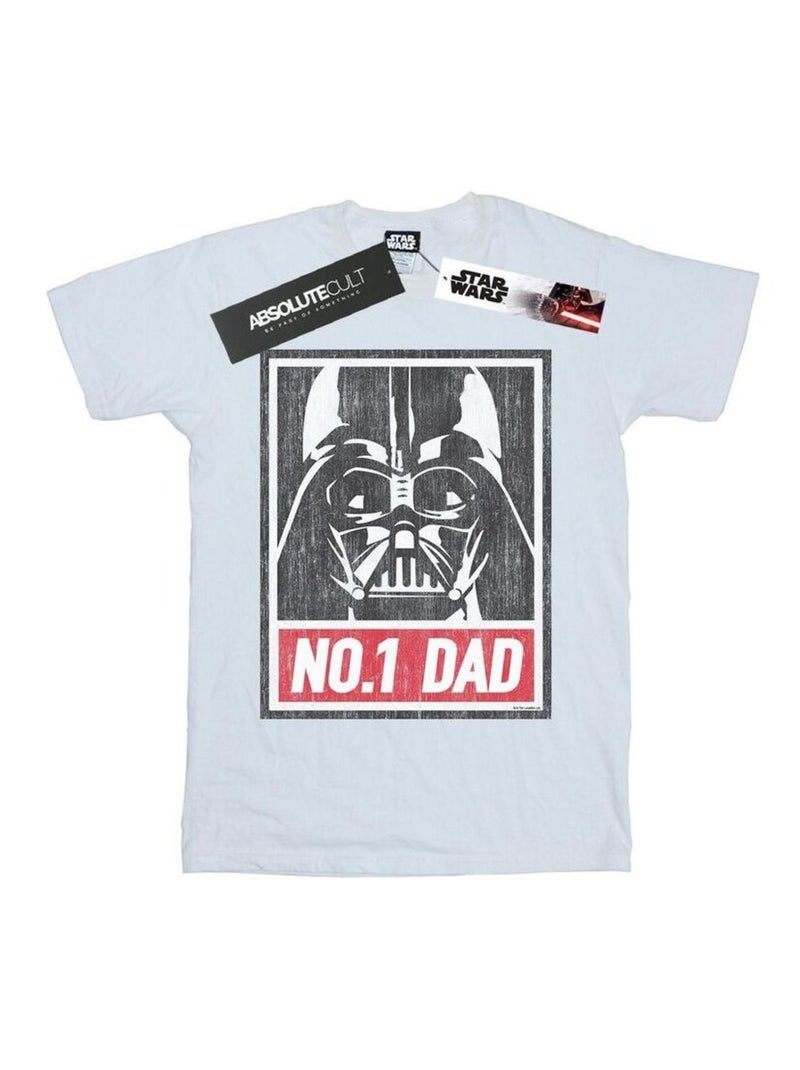 La Guerre des étoiles - T-shirt NUMBER ONE DAD Blanc - Kiabi