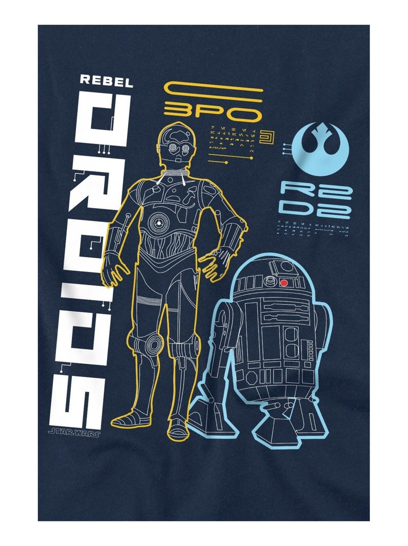 La Guerre des étoiles - T-shirt REBEL DROIDS Bleu marine - Kiabi