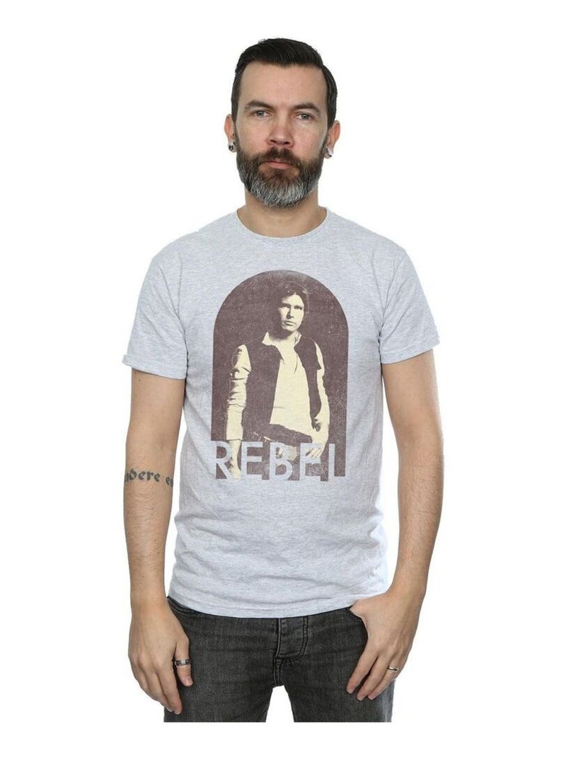 La Guerre des étoiles - T-shirt REBEL Gris chiné - Kiabi
