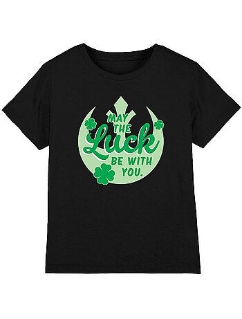 La Guerre des étoiles - T-shirt Saint-Patrick style pancarte LUCK REBEL