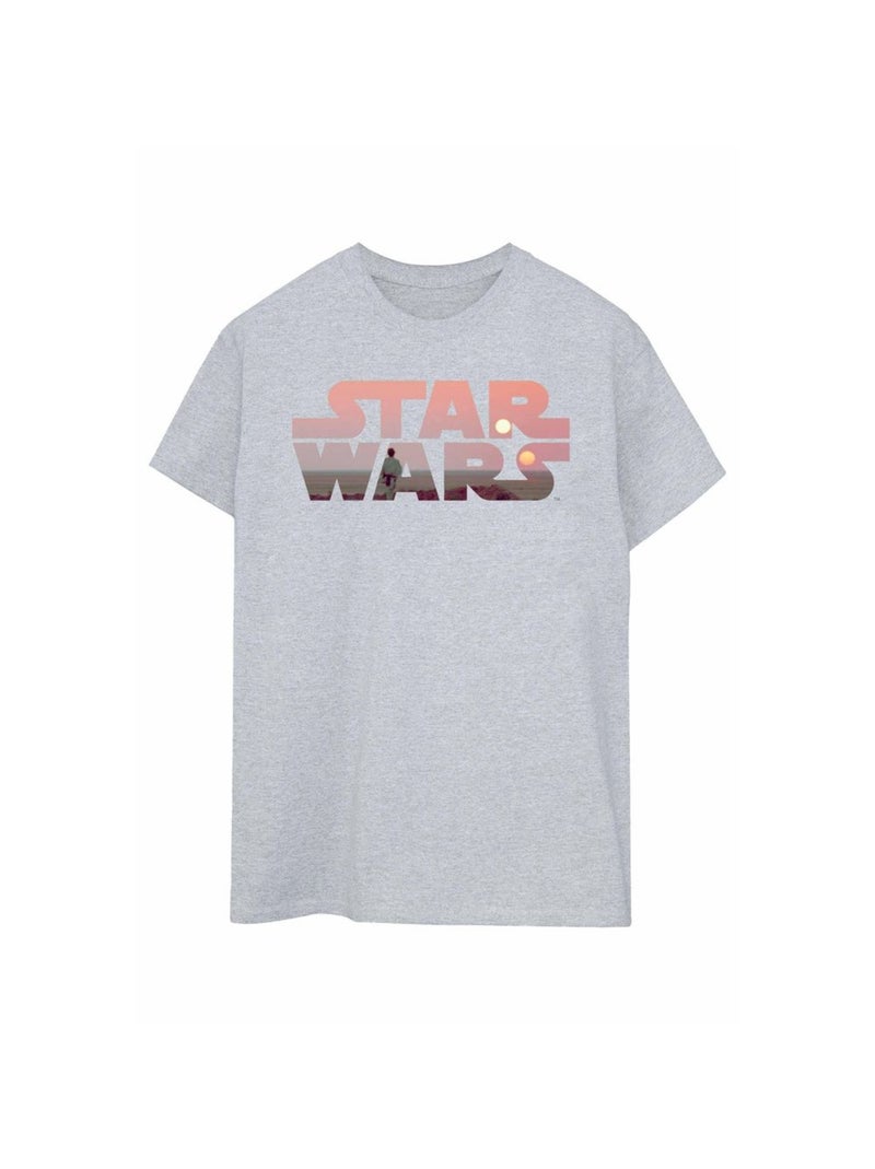La Guerre des étoiles - T-shirt TATOOINE Gris chiné - Kiabi
