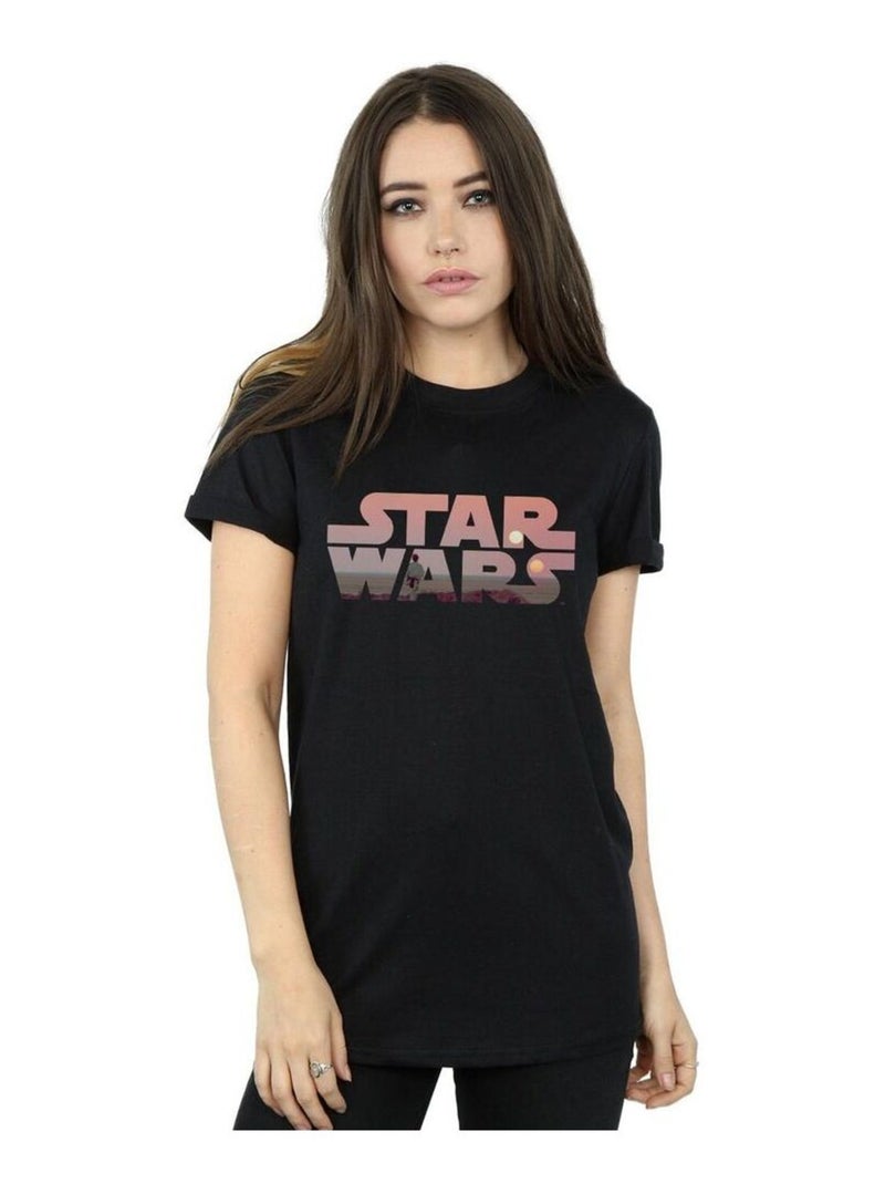 La Guerre des étoiles - T-shirt TATOOINE Noir - Kiabi