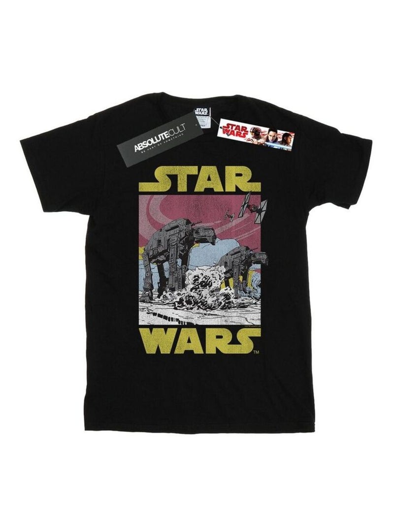 La Guerre des étoiles - T-shirt THE LAST JEDI AT-AT Noir - Kiabi