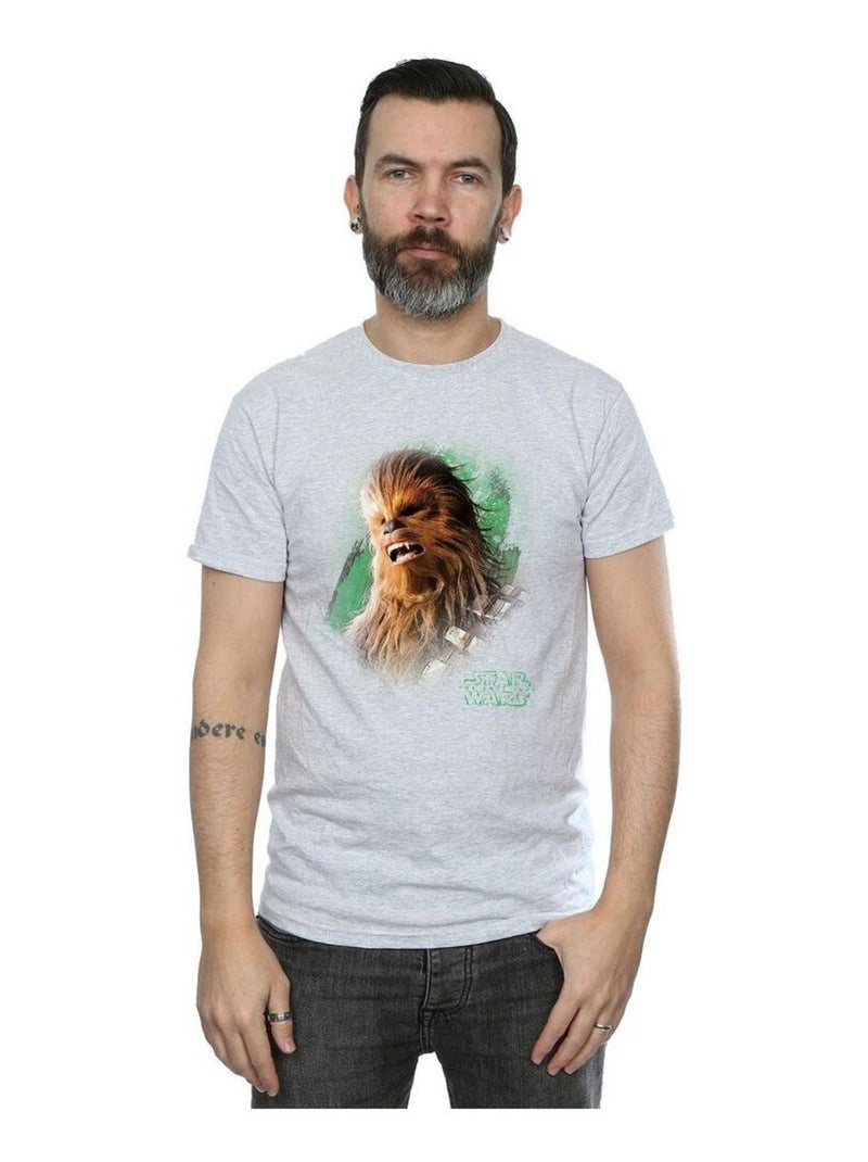 La Guerre des étoiles - T-shirt THE LAST JEDI Gris chiné - Kiabi