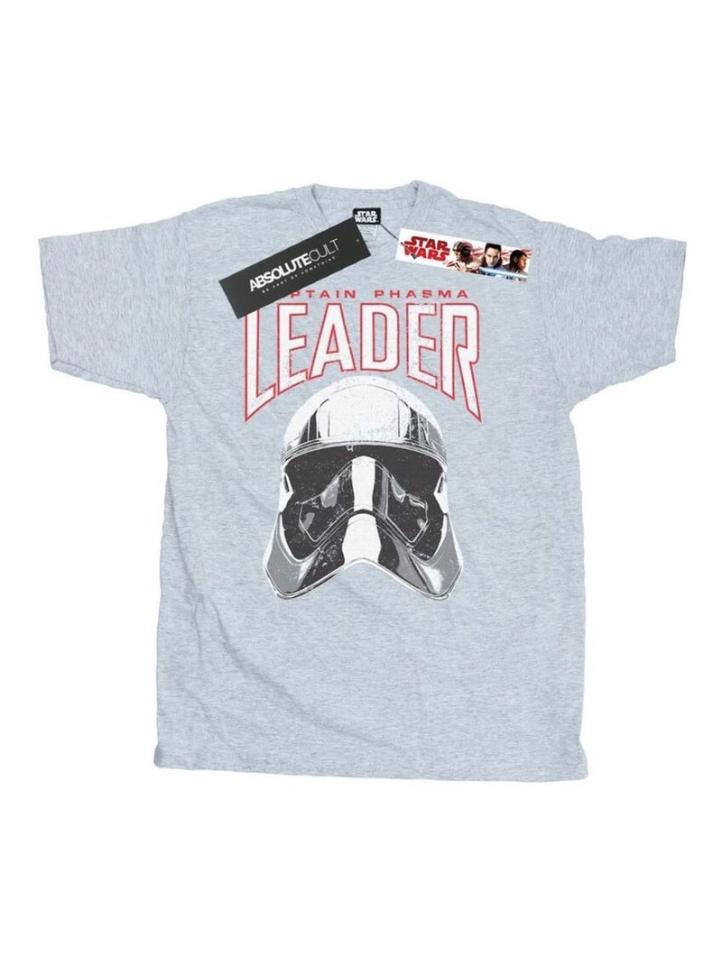 La Guerre des étoiles - T-shirt THE LAST JEDI LEADER Gris chiné - Kiabi