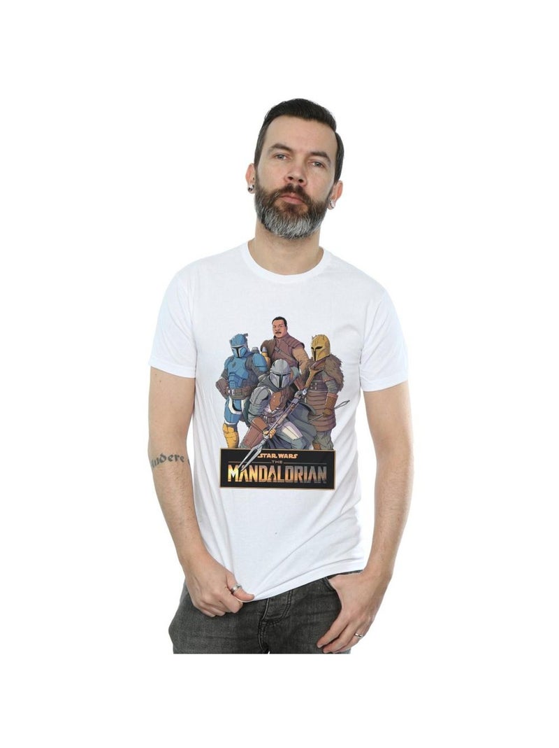 La Guerre des étoiles - T-shirt THE MANDALORIAN Blanc - Kiabi