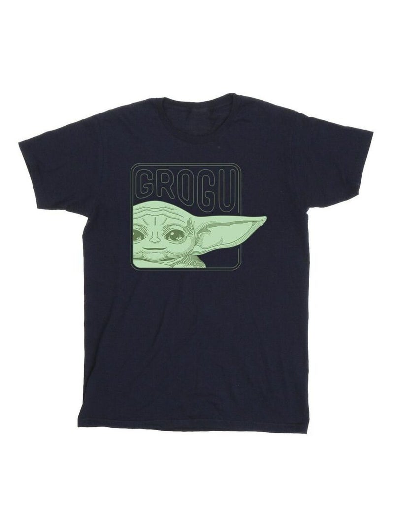 La Guerre des étoiles - T-shirt THE MANDALORIAN Bleu marine - Kiabi