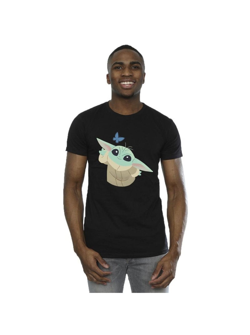 La Guerre des étoiles - T-shirt THE MANDALORIAN BUTTERFLY CATCHING Noir - Kiabi