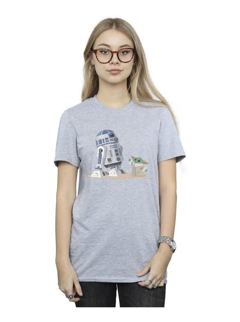 La Guerre des étoiles - T-shirt THE MANDALORIAN Gris chiné - Kiabi