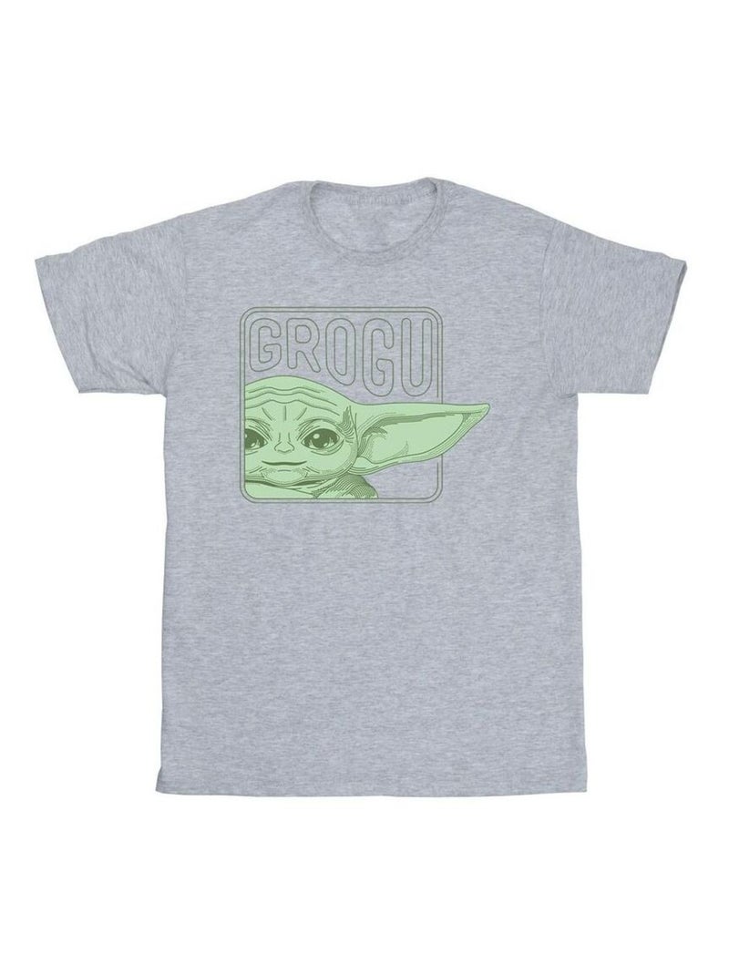 La Guerre des étoiles - T-shirt THE MANDALORIAN Gris chiné - Kiabi