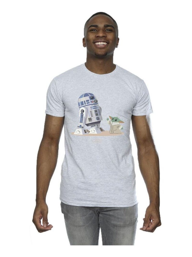 La Guerre des étoiles - T-shirt THE MANDALORIAN Gris chiné - Kiabi