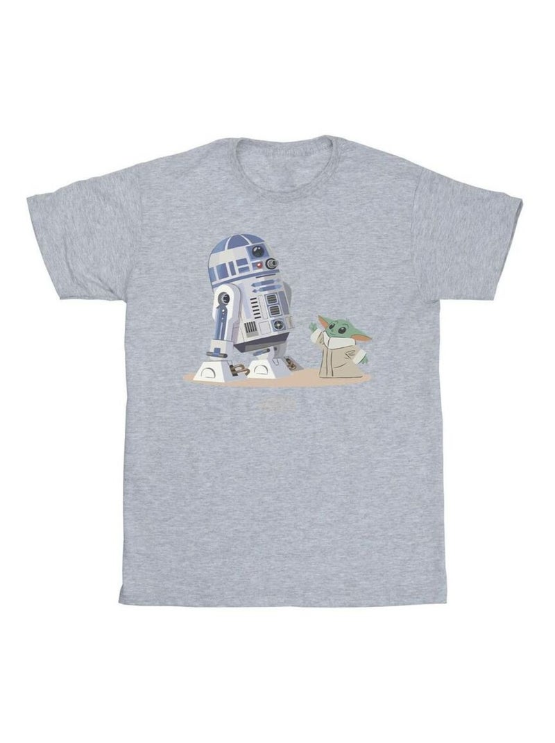 La Guerre des étoiles - T-shirt THE MANDALORIAN Gris chiné - Kiabi