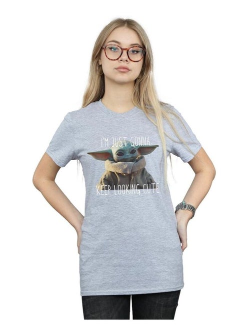 La Guerre des étoiles - T-shirt THE MANDALORIAN KEEP LOOKING CUTE - Kiabi
