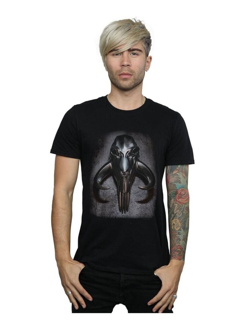 La Guerre des étoiles - T-shirt THE MANDALORIAN MYTHOSAUR SKULL Noir - Kiabi