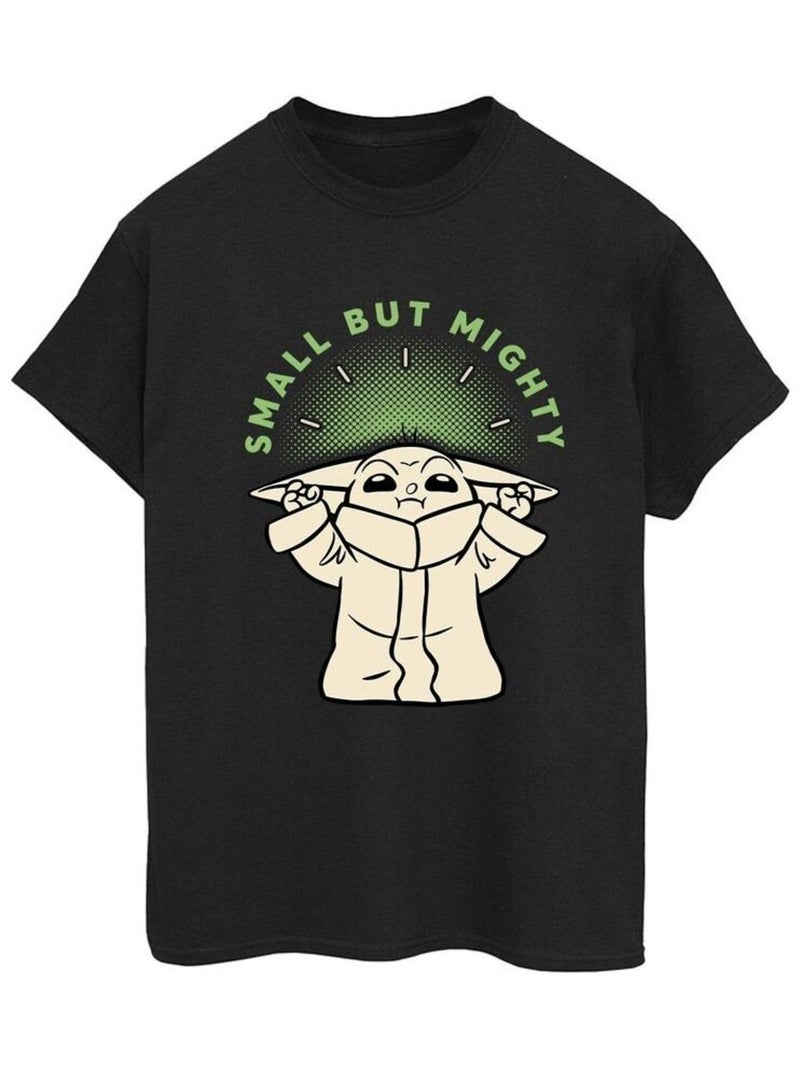 La Guerre des étoiles - T-shirt THE MANDALORIAN SMALL BUT MIGHTY Noir - Kiabi