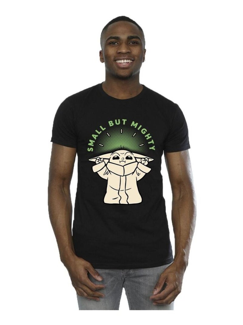 La Guerre des étoiles - T-shirt THE MANDALORIAN SMALL BUT MIGHTY Noir - Kiabi