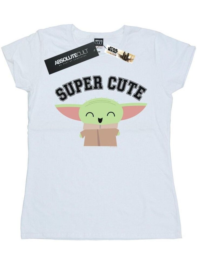 La Guerre des étoiles - T-shirt THE MANDALORIAN SUPER CUTE Blanc - Kiabi