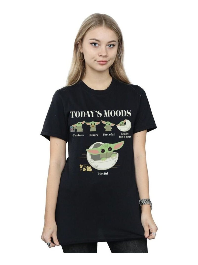 La Guerre des étoiles - T-shirt THE MANDALORIAN THE CHILD MOODS Noir - Kiabi