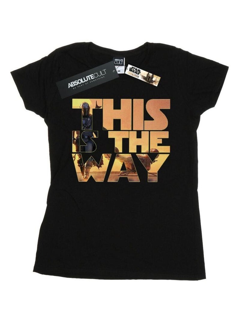 La Guerre des étoiles - T-shirt THE MANDALORIAN THE WAY Noir - Kiabi