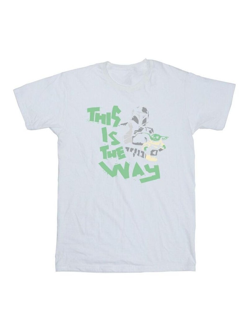 La Guerre des étoiles - T-shirt THE MANDALORIAN THIS IS THE WAY Blanc - Kiabi