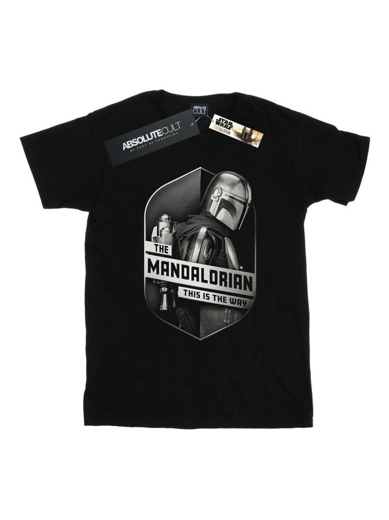La Guerre des étoiles - T-shirt THE MANDALORIAN THIS WAY Noir - Kiabi