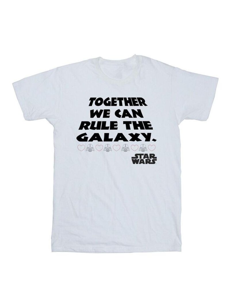 La Guerre des étoiles - T-shirt TOGETHER WE CAN RULE THE GALAXY Blanc - Kiabi