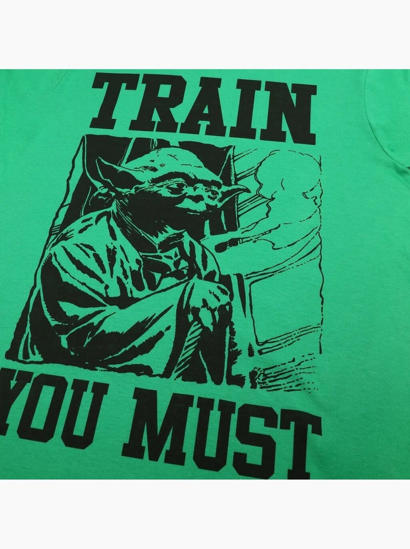 La Guerre des étoiles - T-shirt TRAIN YOU MUST (Yoda) Vert - Kiabi
