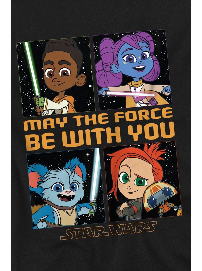 La Guerre des étoiles - T-shirt YOUNG JEDI ADVENTURE AMONG THE STARS Noir - Kiabi