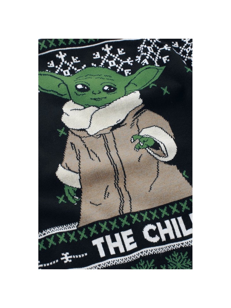 La Guerre des étoiles The Mandalorian - Sweat Noël motif/style L´Enfant (Grogu) Noir Vert - Kiabi