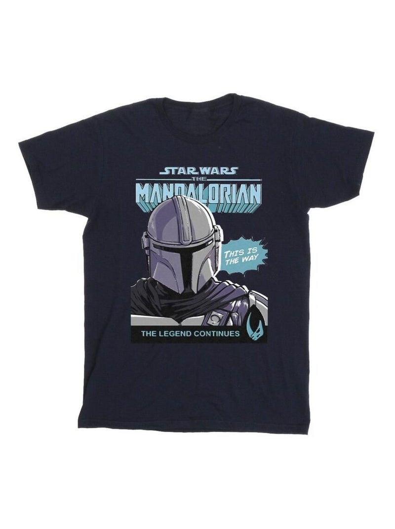 La Guerre des étoiles The Mandalorian - T-shirt Bleu marine - Kiabi