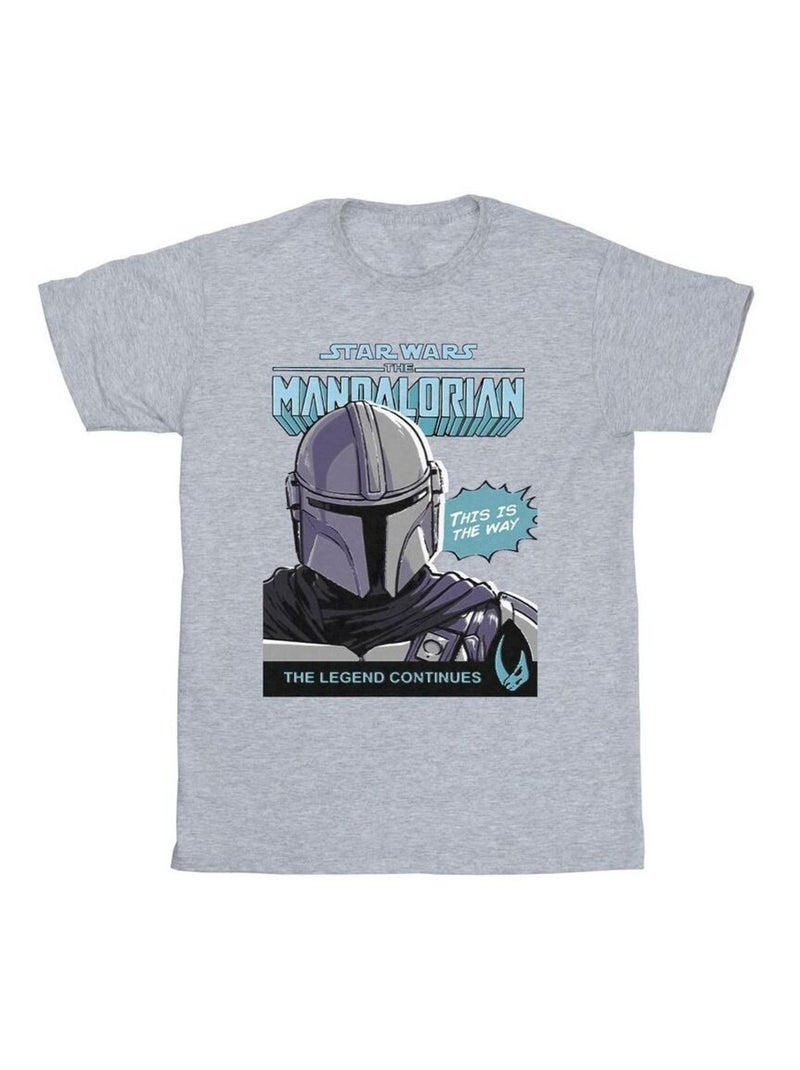 La Guerre des étoiles The Mandalorian - T-shirt Gris chiné - Kiabi