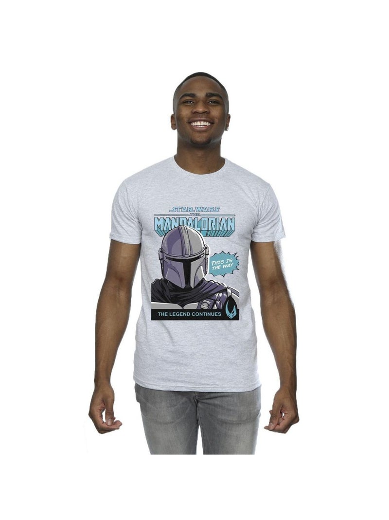 La Guerre des étoiles The Mandalorian - T-shirt Gris chiné - Kiabi