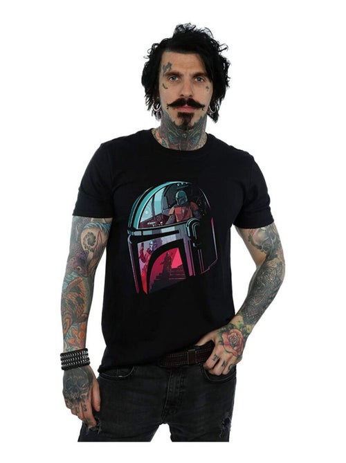 La Guerre des étoiles: The Mandalorian - T-shirt MANDALORE HELMET REFLECTION - Kiabi