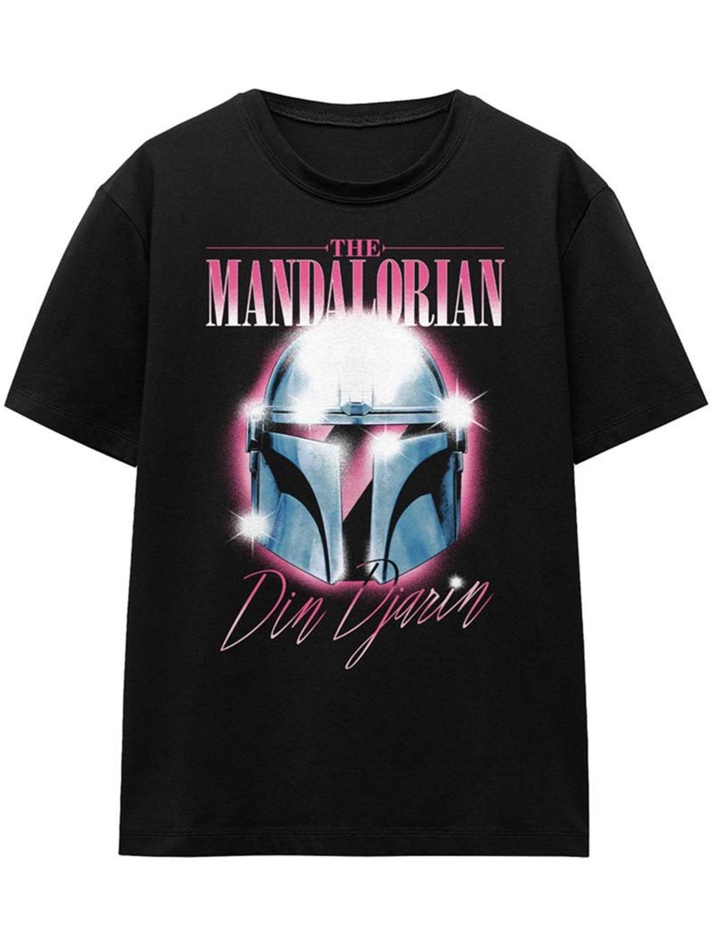 La Guerre des étoiles: The Mandalorian - T-shirt motif/style casque DIN DJARIN S Noir - Kiabi